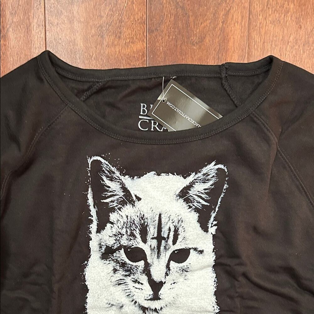 Blackcraft Lucipurr Black Lightweight Sweatshirt, Size XL, NWT - Picture 4 of 13